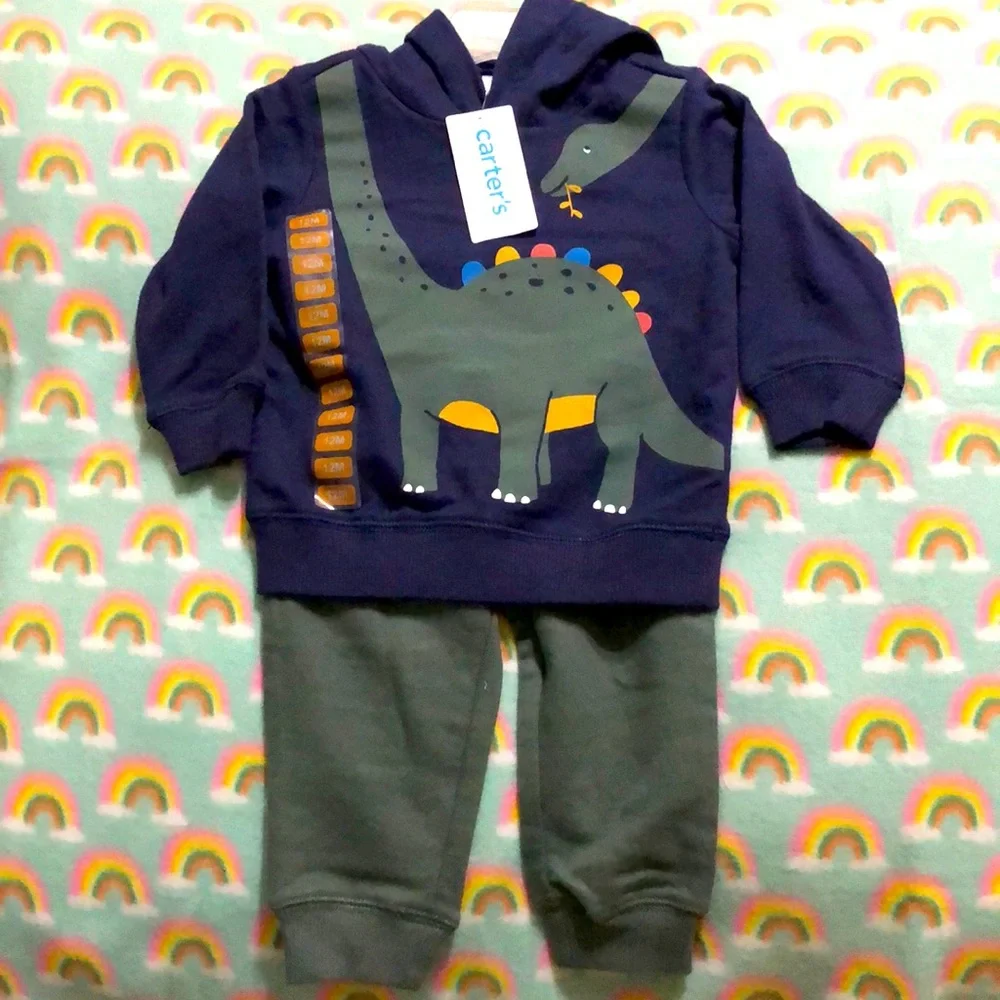 Carter’s 2-pc Dinosaur Pant Set Final Price - Picture 1 of 13